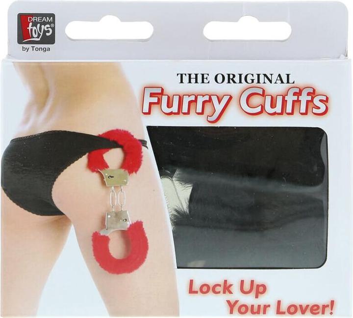 Actual product image Dream Toys Metal Handcuff With Plush Black