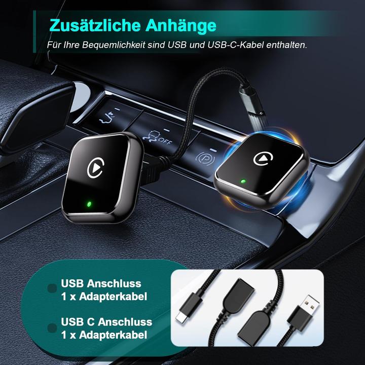 Produktbild Mynoveex 2-in-1 Wireless Adapter für CarPlay/Android Auto