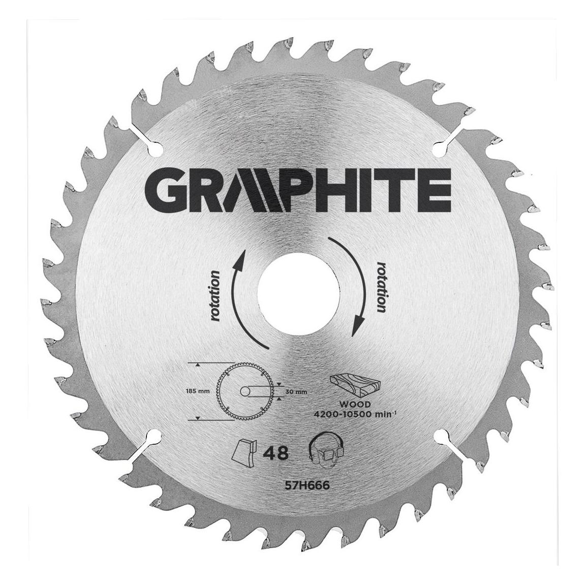 Graphite, Zaagbladen, Grafiet Zaagblad, Breed 190x30 Mm, 40 Tanden 57H670