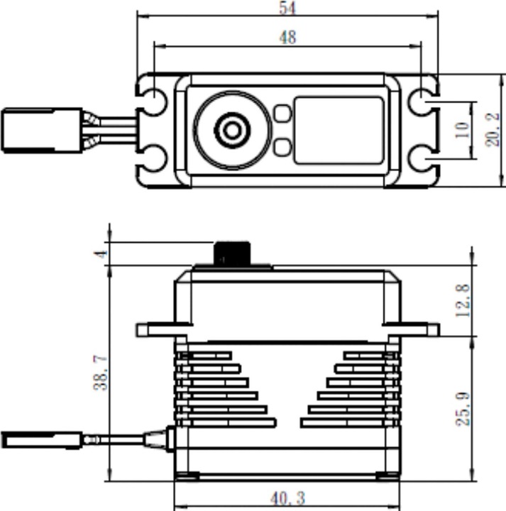 Actual product image Savöx sw-2290sg (7.4v/55kg/0.13s) digital hv servo waterproof black line