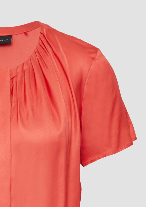 Produktbild S.Oliver Bluse Satinbluse aus Viskose mit verdeckter Knopfleiste (40)