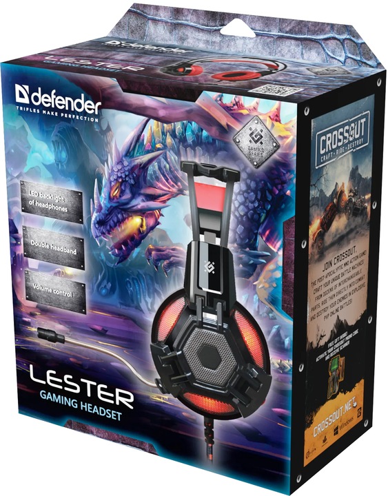 Produktbild Defender Lester Rot (64541) (Kabelgebunden)