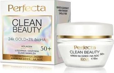 Actual product image DAX PERFECTA Clean Beauty przeciwzmarszczkowy krem do twarzy na dzień i na noc 50+ 50ml (50 ml, Day cream)
