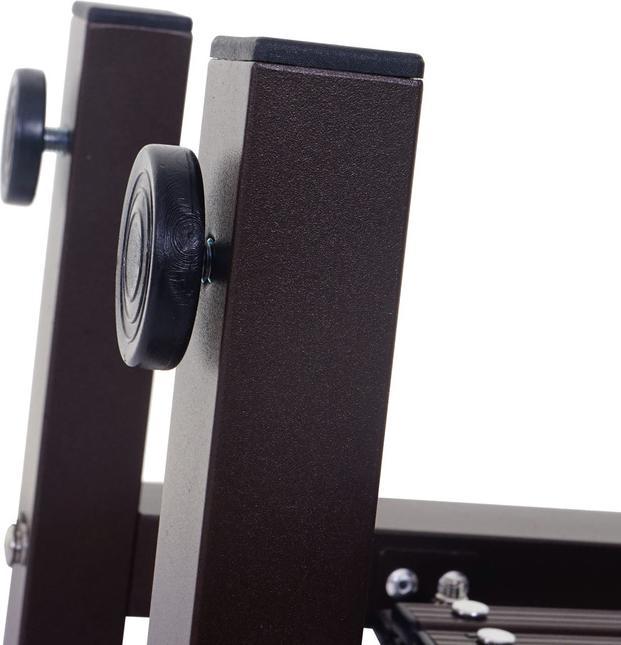 Image du produit Swisshandel24 Barrière, garde-barrière, séparateur de clôture à ciseaux, aluminium extensible, marron - hauteur (31 cm)