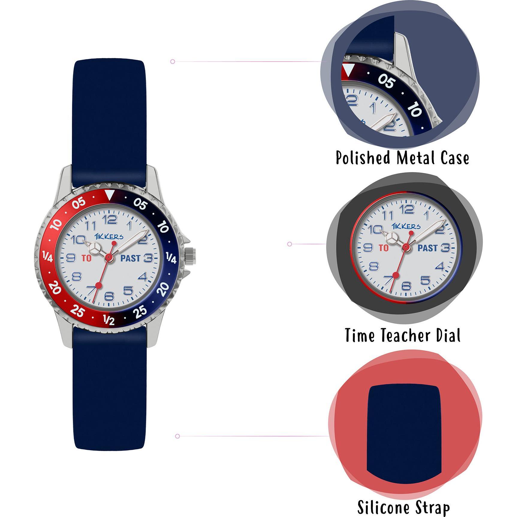 Thumbnail - Tikkers, Armbanduhr, Time Teacher Classic, Blau, (Analoguhr)