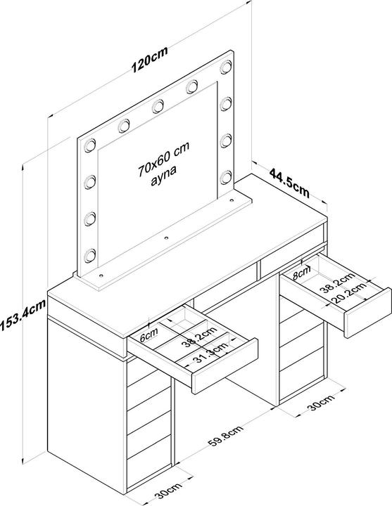 Immagine prodotto Skye Decor BJ123 (120 x 44,5 x 153,5 cm)