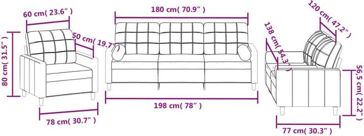 Produktbild vidaXL Sofagarnitur (Polstergruppe)