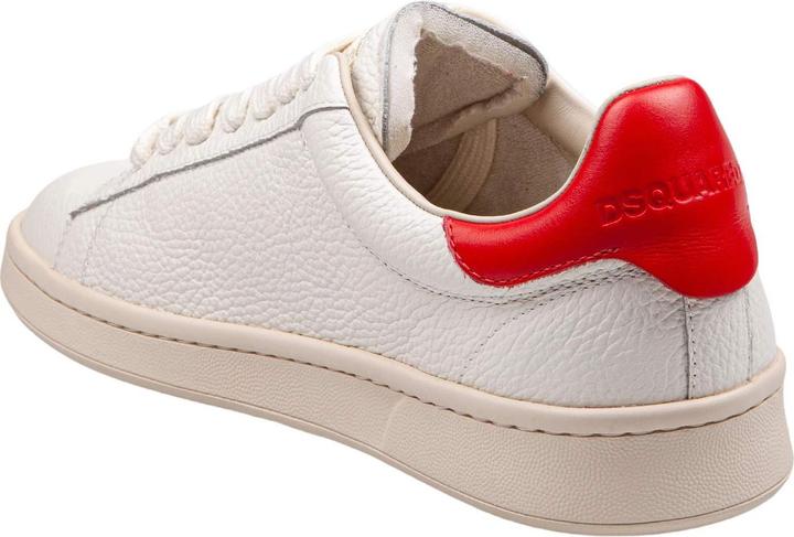 Produktbild Dsquared2 boxer sneakers in leather white and red color (41)