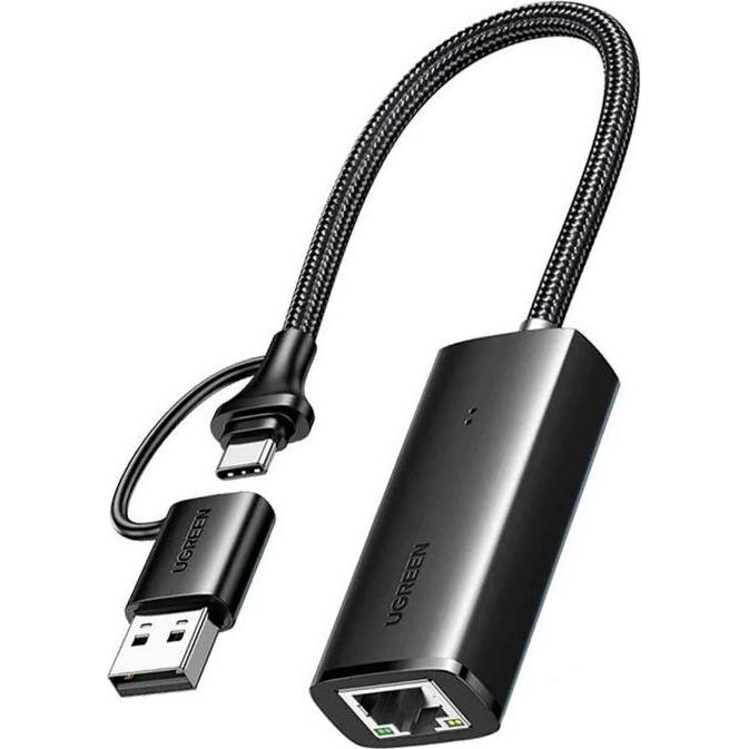 Ugreen 15638 USB-C/USB-A Αντάπτορας Δικτύου για Ενσύρματη σύνδεση Ethernet, Netzwerkadapter