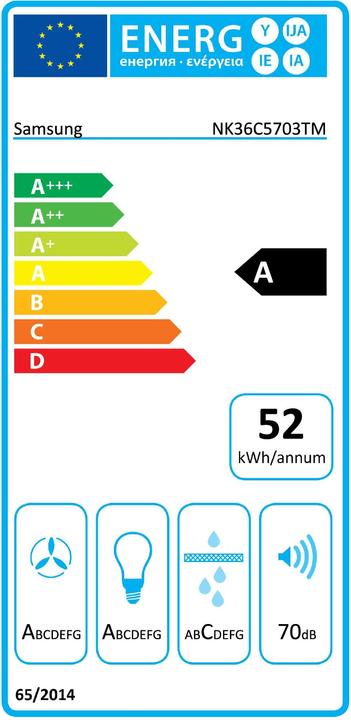 Energie-Label Samsung NK36C5703TM/UR (Wandhaube)