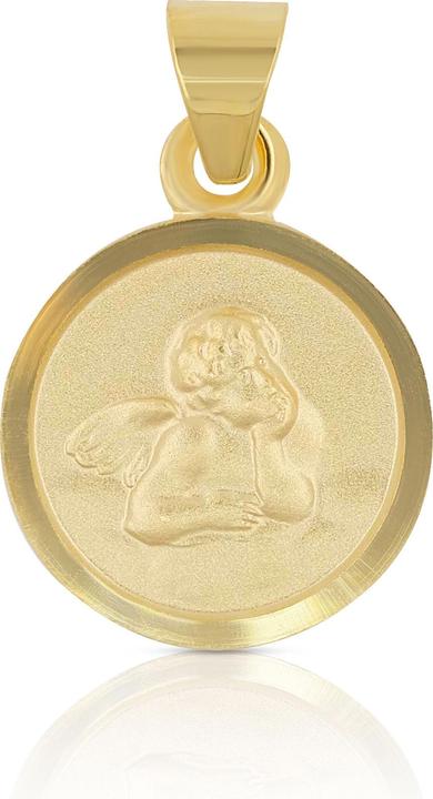 Image du produit Muau Pendant medal angel yellow gold 750, 10mm (Or jaune 750/18K)