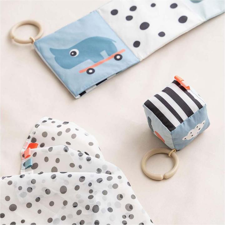 Actual product image Done by Deer Contrast baby cube Happy clouds colour mix