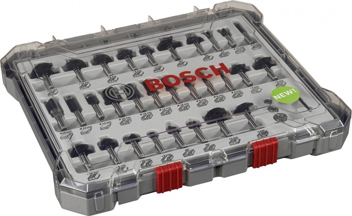 Produktbild Bosch Professional Zubehör 30-teiliges Fräser-Set, 8-mm-Schaft für Handfräsen