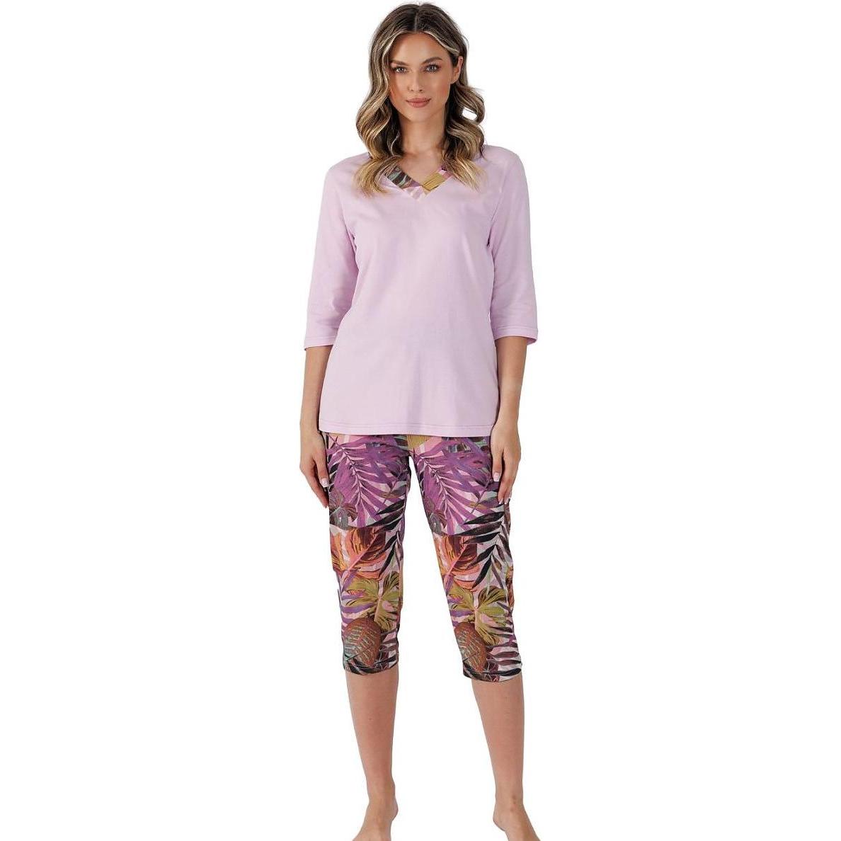 M-Max, Damen, Pyjama, Pyjama, Rosa, (XL)