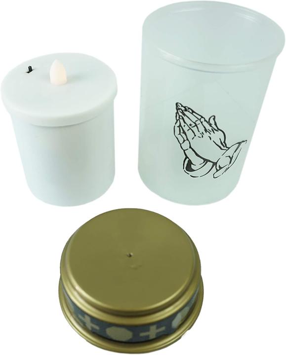 Actual product image Novaliv LED Grave Light White Permanent Flicker Effect incl. Batteries Grave Candles Cemetery Candle (1 pcs.)