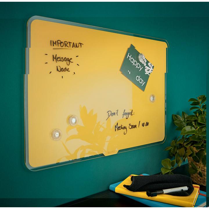 Actual product image Leitz Cosy glass whiteboard 60 x 80 cm, yellow (60 x 80 cm)
