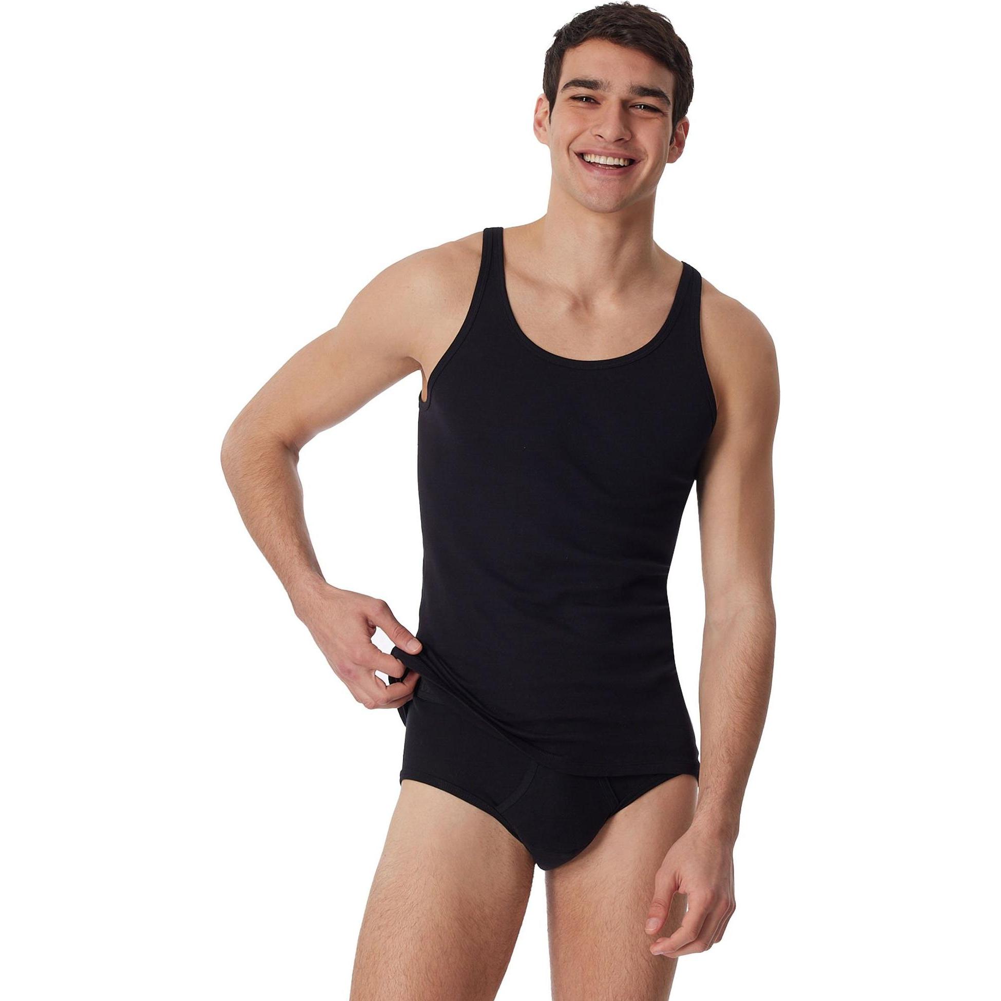 Thumbnail - Schiesser, Herren, Shirt, Original Feinripp Unterhemd 0/0, Schwarz, (6)