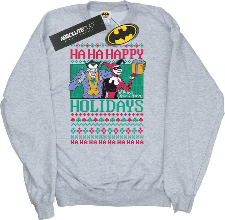Produktbild Joker und Harley Quinn Ha Ha Frohe Feiertage Baumwolle Sweatshirt (S)