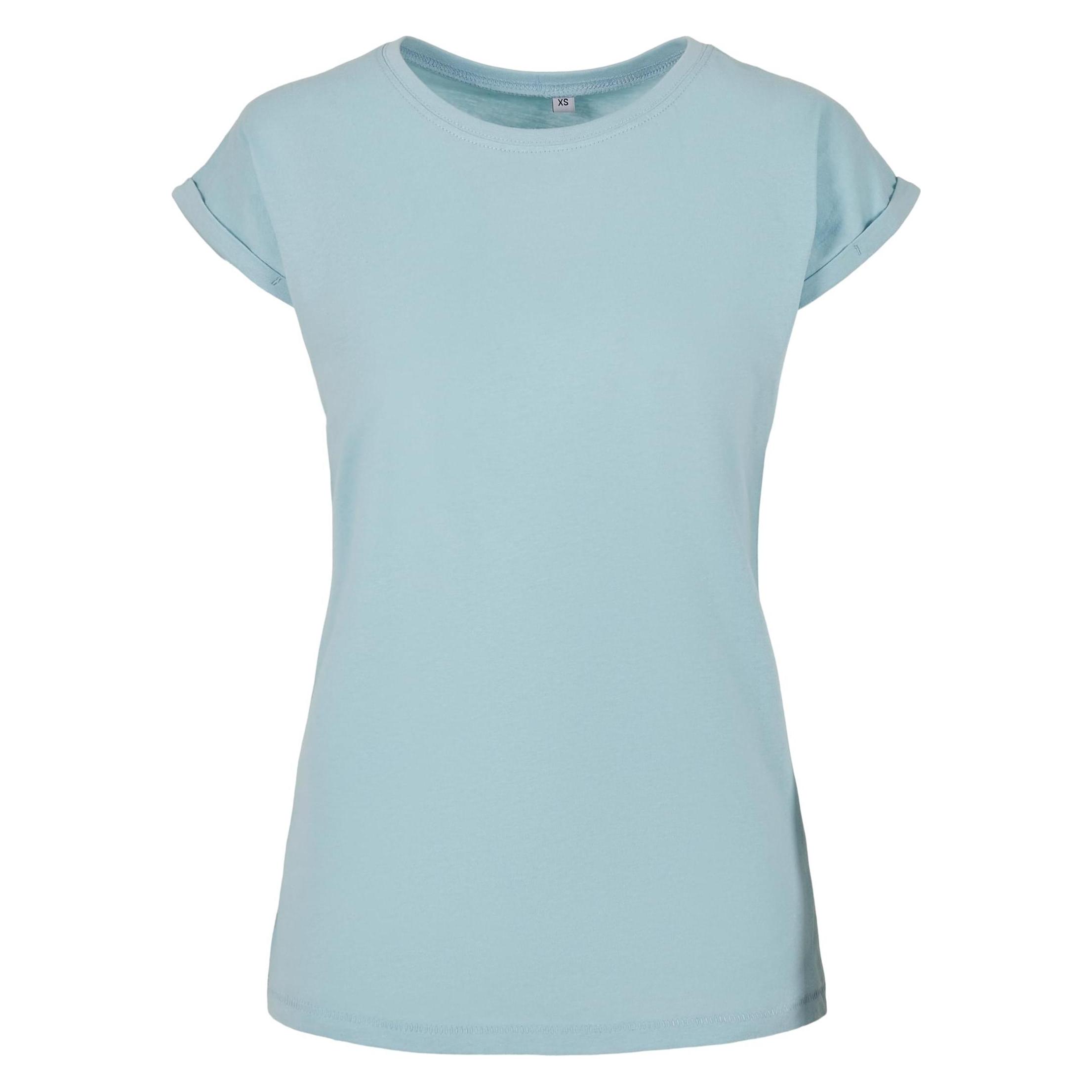 Build Your Brand, Damen, Shirts, Ladies' Extended Shoulder Tee, Blau, (5XL)