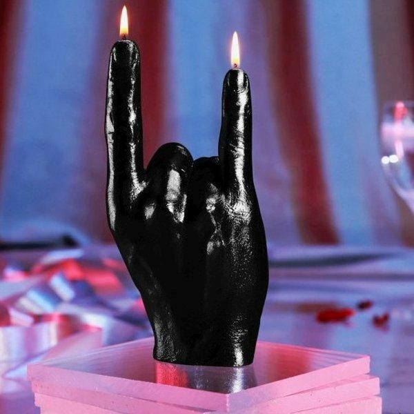 Produktbild Candellana Kerze Hand Rock Schwarz metallic (1 Stk.)