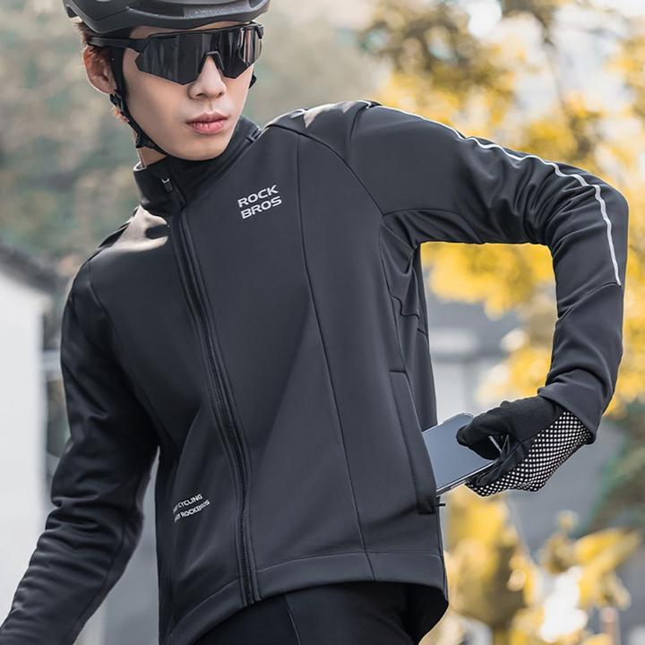 Produktbild Rockbros cycling jersey 15400002003 long sleeve fall/winter L - black (L)