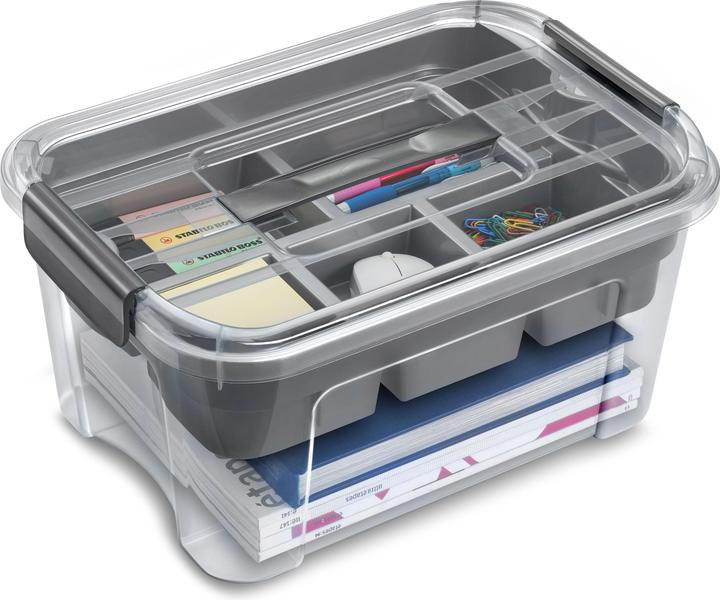 Image du produit Cep Boîte de rangement Combi-Box, PP, 18 l de capacité, avec couvercle, gris (38.90 cm, 18 l, 1x)