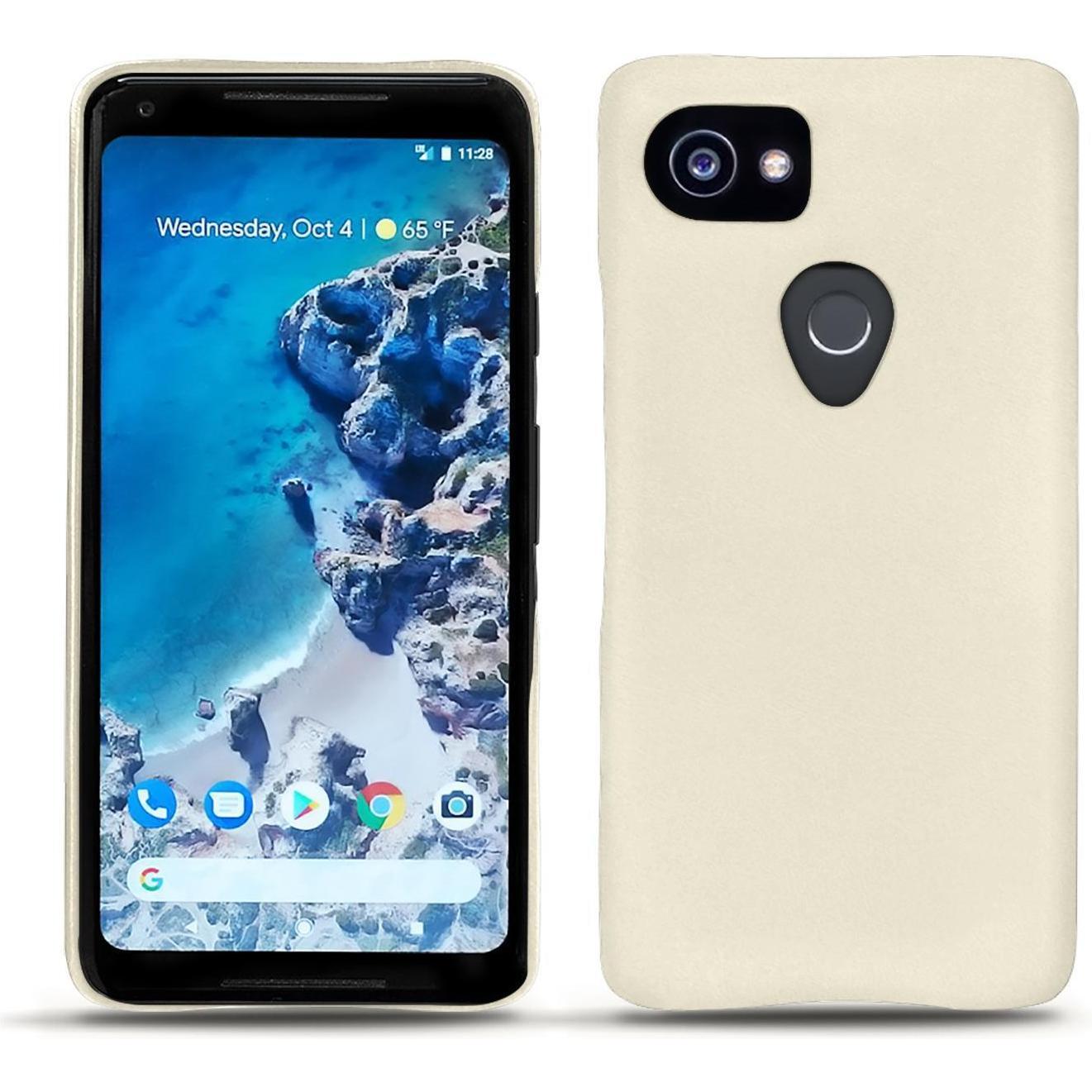 Noreve Lederschutzhülle (Google Pixel 2 XL), Smartphone Hülle, Weiss