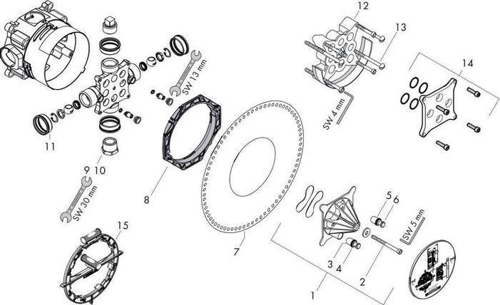Produktbild hansgrohe HG Grundkörper iBox universal DN 20, mit Vorabsperrung