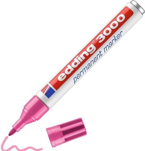 Actual product image Edding Permanent Marker 3000 (Rose, 3 mm, 1 x)