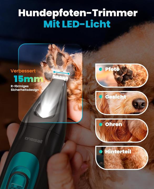 Actual product image Oneisall Schermaschine mit LED-Licht für Haustiere (Bird, Cat, Dog)