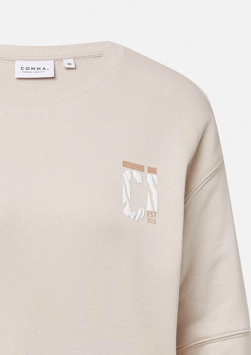 Produktbild Comma Sweatshirt Sweater mit Artwork und seitlichen Reissverschlüssen (42)