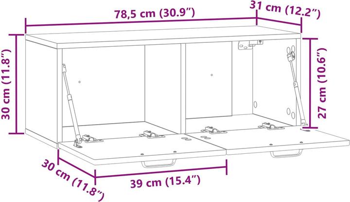Image du produit vidaXL TV-Ständer (78.50 x 31 x 30 cm)