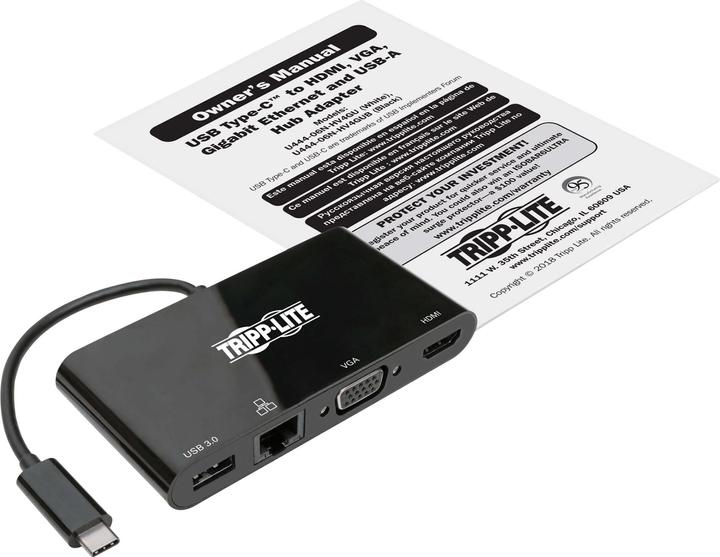 Produktbild Eaton USB-C Multiport Adapter - 4K HDMI VGA USB-A GbE HDCP Black (USB-C)