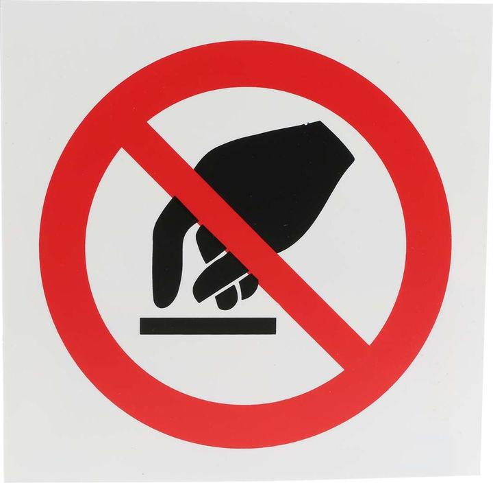 Produktbild RS PRO Verbotszeichen, Nicht berühren, 200 mm x 200mm