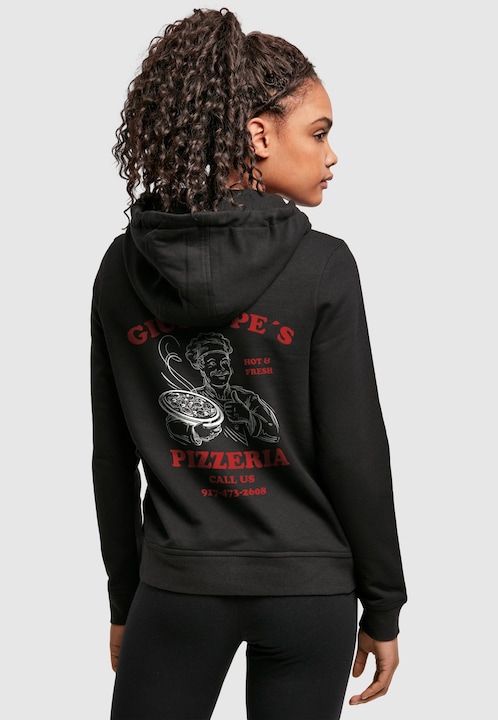 Actual product image Mister Tee MisterTee Ladies Giuseppe's Pizzeria Front Basic Hoody - 174709 (M)