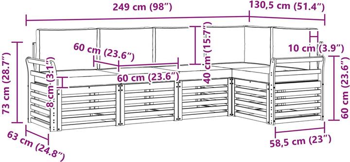 Produktbild vidaXL Outdoor-Sofa