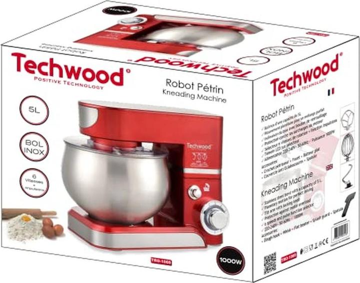 Produktbild Techwood Planetarmixer mit Überlastschutz und Edelstahlschüssel (1000 W, 5 l)