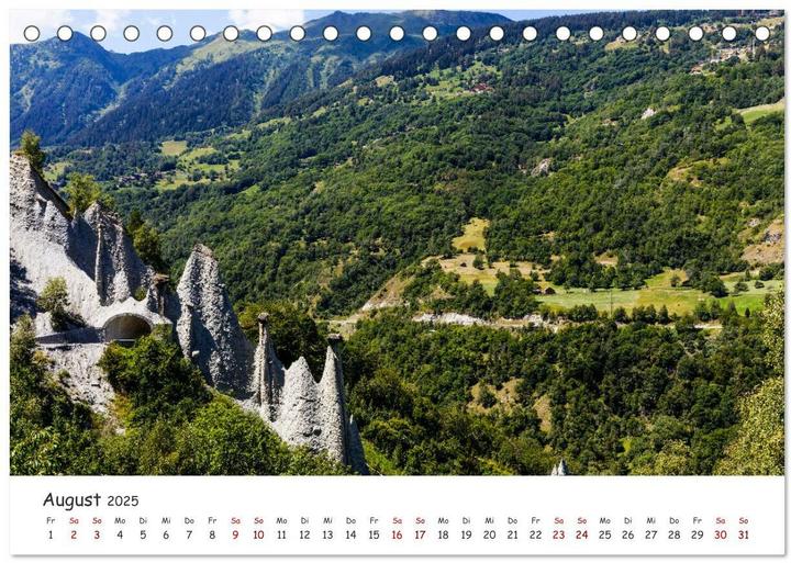 Produktbild Der Kanton Wallis - einfach liebenswert (Tischkalender 2025 DIN A5 quer), Monatskalend (A5, Deutsch)