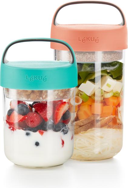 Produktbild Lékué Jar To Go korall, gross 60 cl, Ø9.2 cm H 18.8 cm