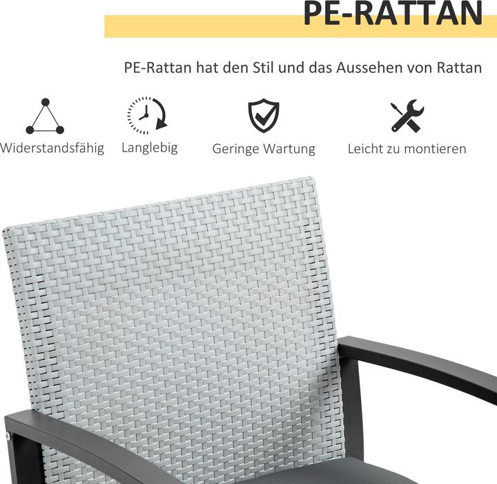 Actual product image Outsunny Garden furniture set consisting of 3 pieces