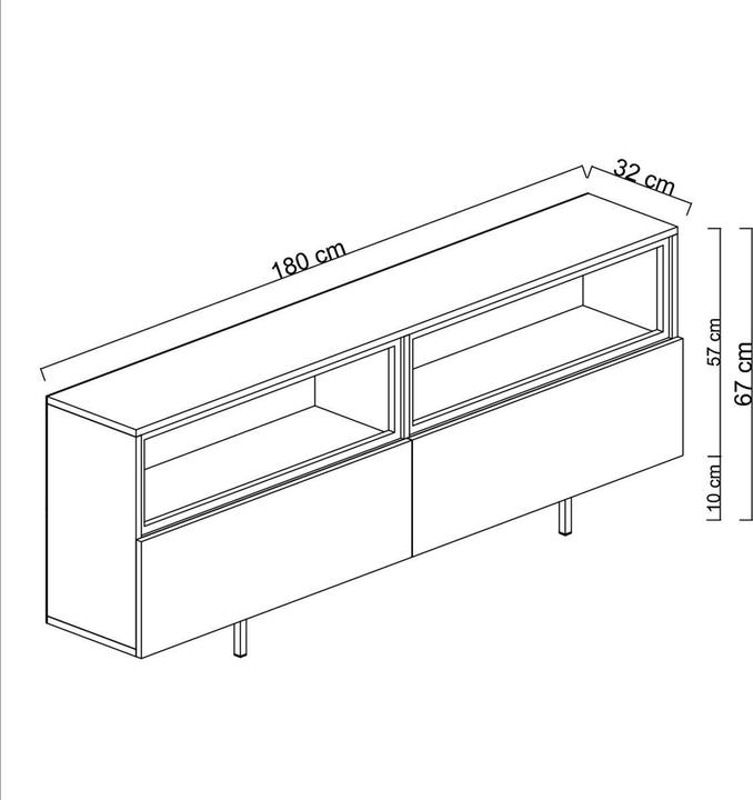 Image du produit Skye Decor Ekol Up TV Stand (180 x 32 x 67 cm)