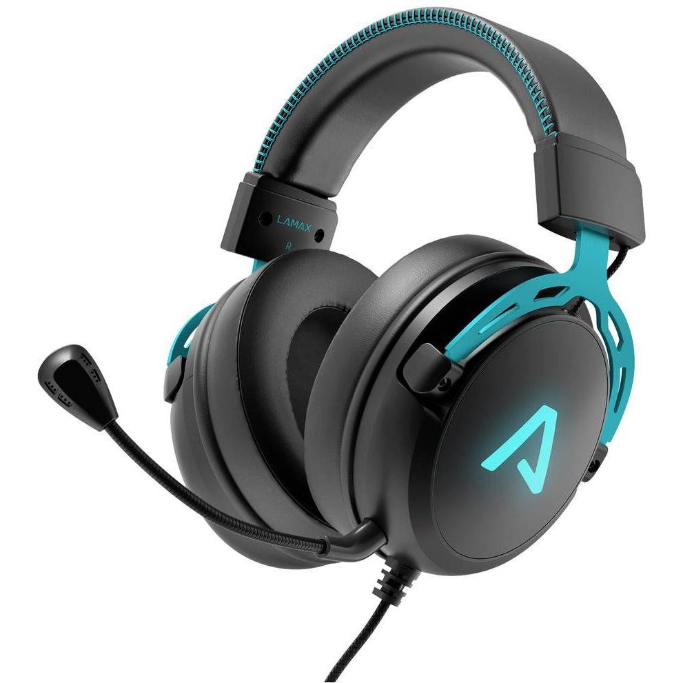 Thumbnail - Lamax LMXHDE1 headphones/headset Wired Head-band Gaming Black (Kabelgebunden), Gaming Headset, Schwarz