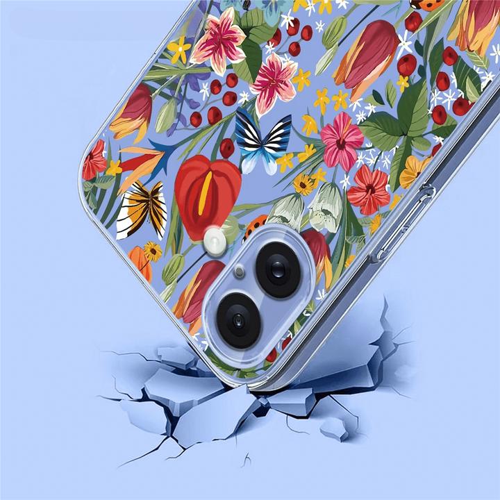Immagine prodotto Cover-Discount iPhone 17 - Silikon Gummi Hülle Blumen (Apple iPhone 17)