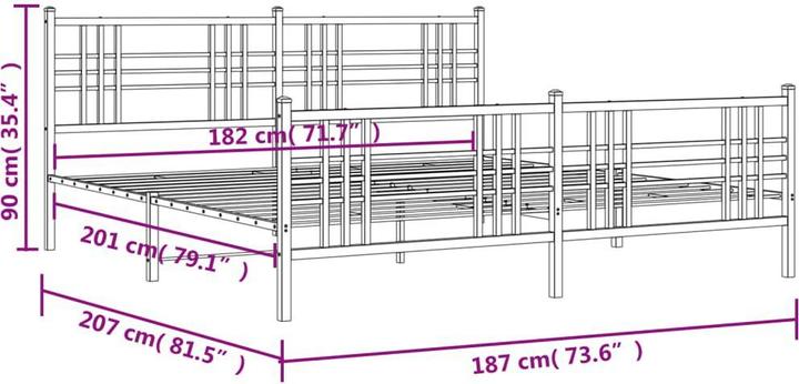 Image du produit vidaXL Bettgestell (180 x 200 cm)