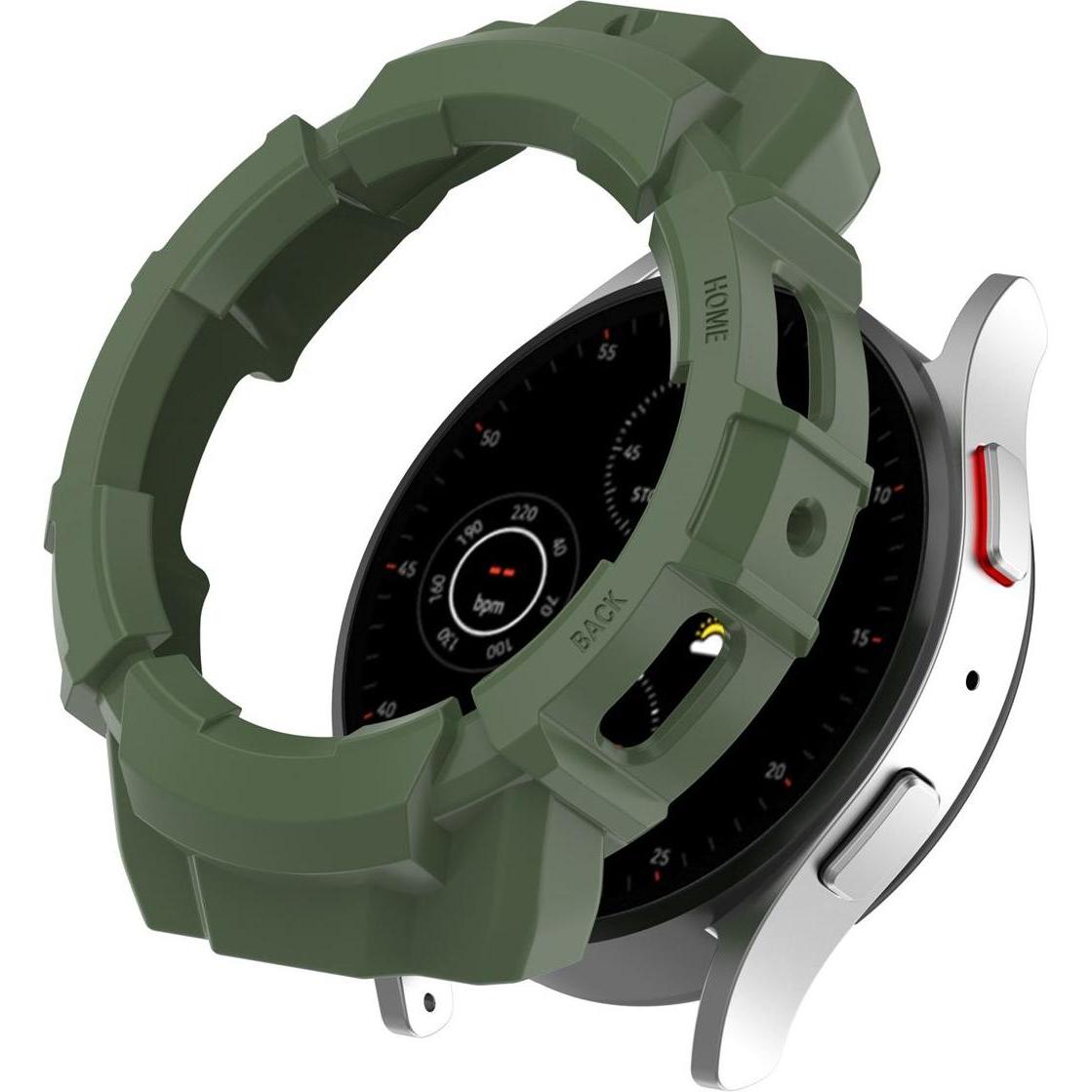 Thumbnail - König Design Schutz Tasche Hülle für Samsung Galaxy Watch5 40mm Case Cover Bumper Etui Tasche, Smartwatch Zubehör, Grün