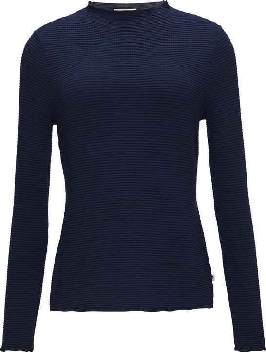 Actual product image Comma T-Shirt Strukturiertes Jerseyshirt mit Stehkragen (36)