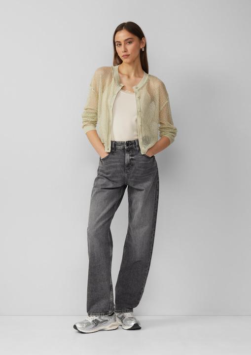 Actual product image S.Oliver Strickjacke Jacke in Häkeloptik mit Glitzergarn (XS)