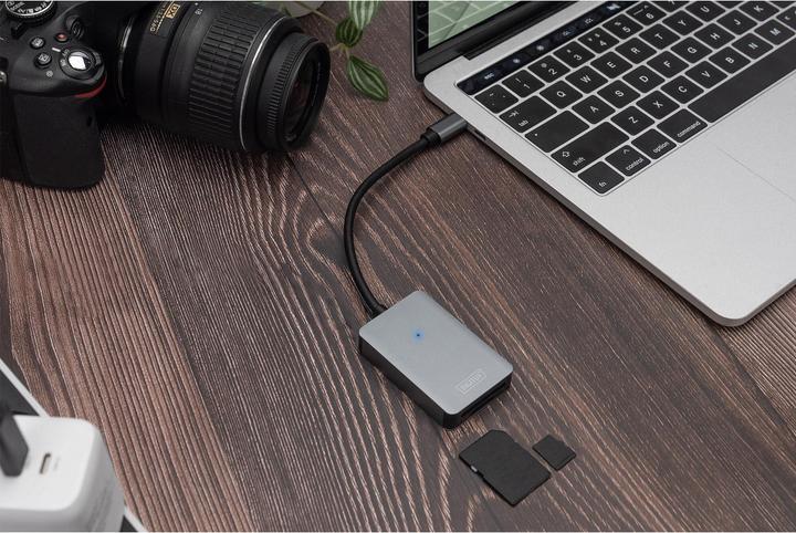 Produktbild Digitus USB-C Card Reader, 2 Port, High Speed (USB 2.0)
