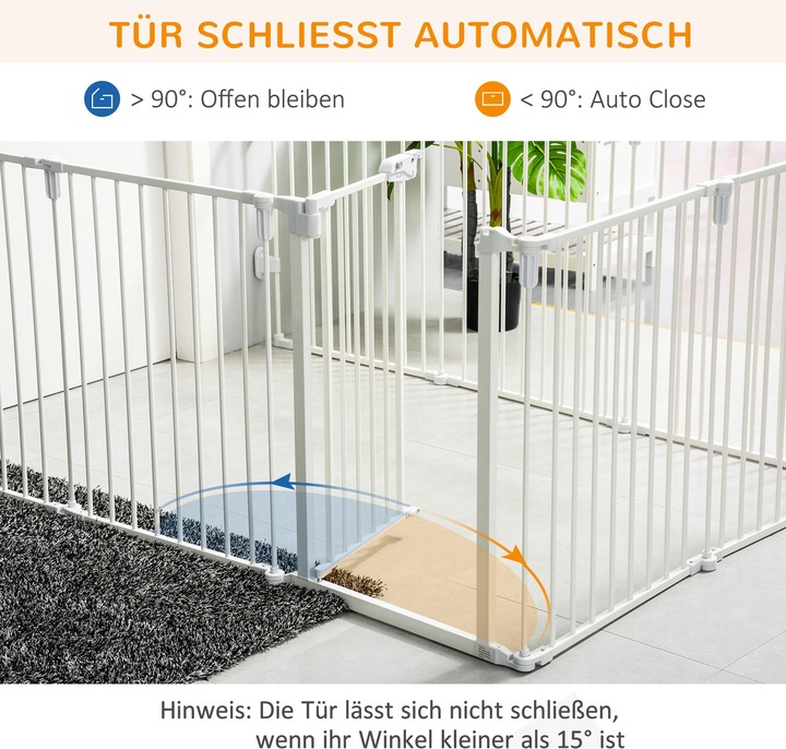 Immagine prodotto PawHut Barriera per cani composta da 8 pannelli (62.50 cm)