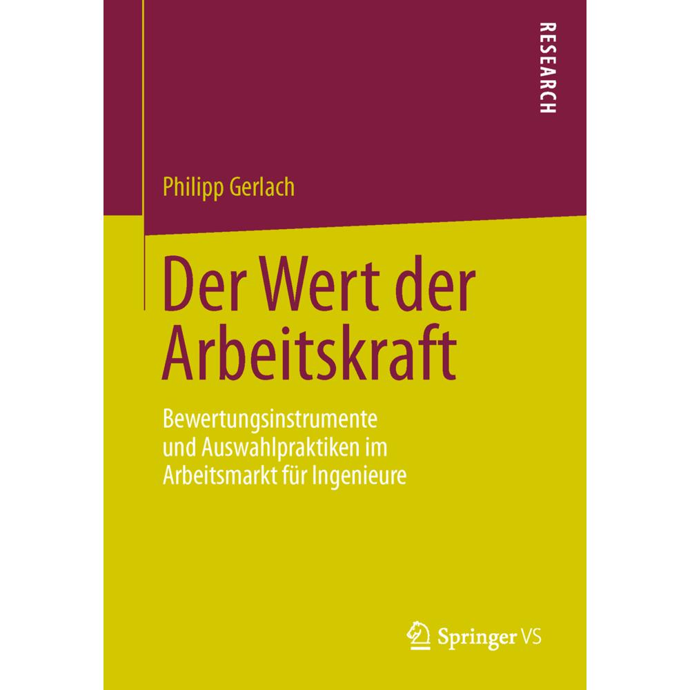 Der Wert der Arbeitskraft, Fachbücher von Philipp Gerlach